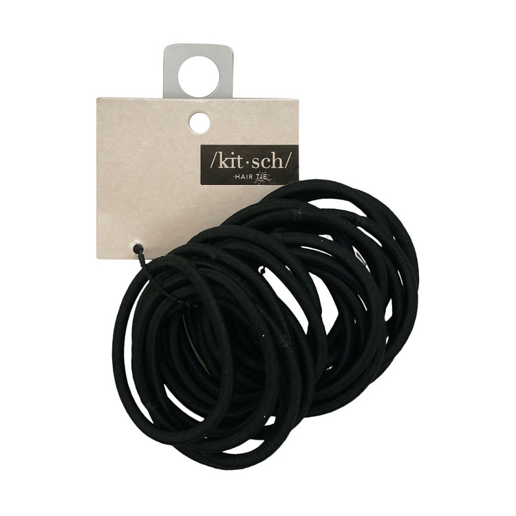 Picture of 0264-Set of 12 Black Thick Snag Free Endless Hair Elastics
